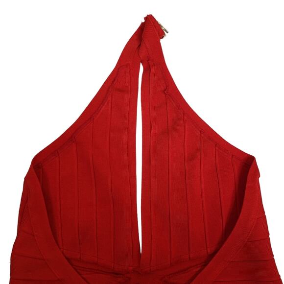 Boohoo Womens XL Bandage Plunge Sunsuit in Red NEW - Picture 7 of 16